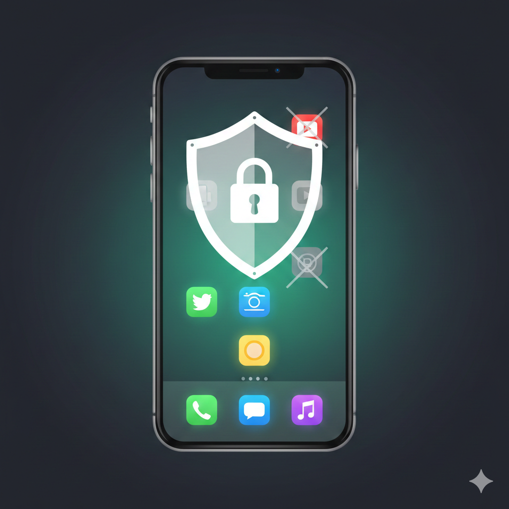 iPhone showing blocked apps with Screen Time